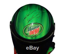 AUTOGRAPHED 2005 Kasey Kahne #9 Mountain Dew Race-Used NASCAR Helmet with Mic HANS