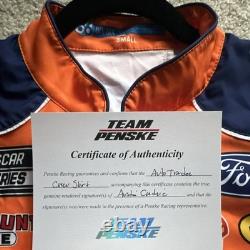 Austin Cindric Signed NASCAR Crew Shirt & Poster Team Penske COA Autographed