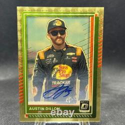 Austin Dillon 2025 Donruss Racing NASCAR Optic Gold Vinyl Auto 1/1 #52