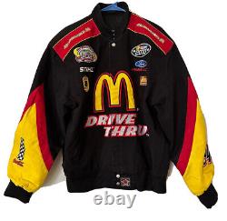 Bill Elliot 2000 Vintage NASCAR Mcdoanld Drive Thru crew Racing jacket USA SZ M