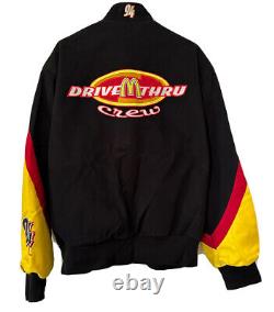 Bill Elliot 2000 Vintage NASCAR Mcdoanld Drive Thru crew Racing jacket USA SZ M