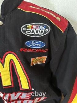 Bill Elliot 2000 Vintage NASCAR Mcdoanld Drive Thru crew Racing jacket USA SZ M