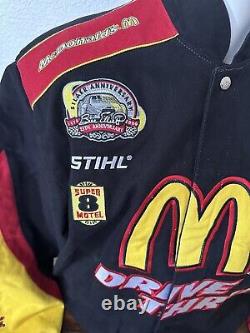 Bill Elliot 2000 Vintage NASCAR Mcdoanld Drive Thru crew Racing jacket USA SZ M