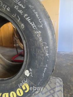 Bill Elliot Race Used Goodyear Eagle Tire Black Autographed NASCAR Display