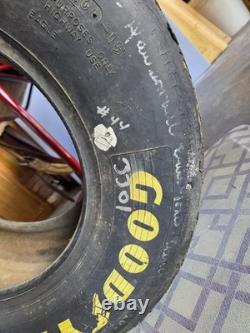 Bill Elliot Race Used Goodyear Eagle Tire Black Autographed NASCAR Display
