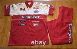 Bill Elliott Budweiser Team Issued Race Used Pit Crew Suit Rare Vintage NASCAR