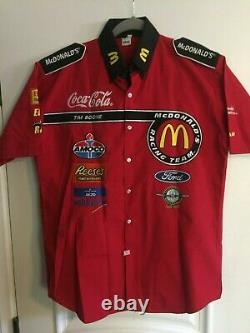 Bill Elliott Race Used AUTOGRAPHED Full McDonald's Pit Crew Shirt w Pants NASCAR