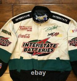 Bobby Labonte #18 Interstate Batteries Racing Jacket Mens Size Large NASCAR JH