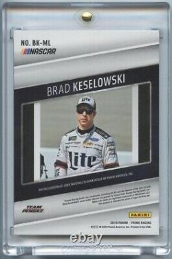 Brad Keselowski 2019 Panini Prime Racing Jumbo Patch TRUE 1/1 RACE USED NASCAR