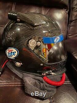 Brad Keselowski Autographed Race Used Worn Helmet Penske Miller Lite NASCAR