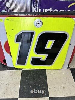 Brandon Jones #19 Nascar Race Used Pit Board Sign #1305