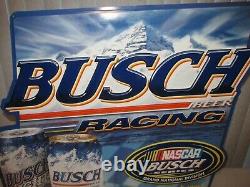 Busch Beer RACING SIGN NASCAR Busch Series tin 2001 VERY RARE