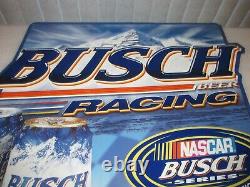 Busch Beer RACING SIGN NASCAR Busch Series tin 2001 VERY RARE