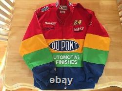 CHASE AUTHENTICS Vintage Rainbow NASCAR Jacket DuPont Jeff Gordon SIZE LARGE