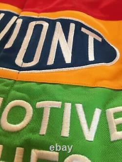 CHASE AUTHENTICS Vintage Rainbow NASCAR Jacket DuPont Jeff Gordon SIZE LARGE