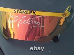 Carl Edwards Signed Auto Race Used HELMET Visor NASCAR HALL OF FAME Stanley Tool