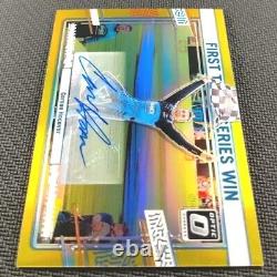 Carson Hocevar 2024 Panini Donruss Racing First Series Win Gold Prizm Auto /10