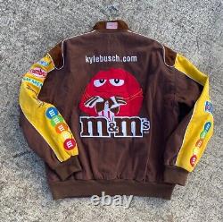 Chase Authentics Drivers Line M&M's Kyle Busch Racing-NASCAR Jacket Size L
