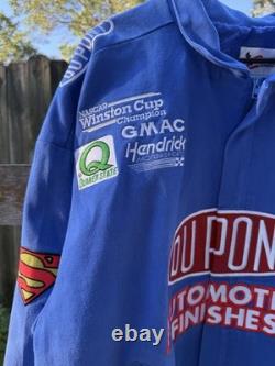 Chase Authentics DuPont Vintage 1999 Jeff Gordon Superman NASCAR Jacket Size XXL