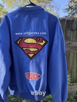 Chase Authentics DuPont Vintage 1999 Jeff Gordon Superman NASCAR Jacket Size XXL