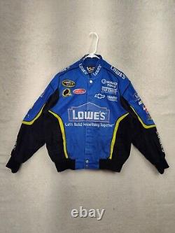 Chase Authentics Men Jacket Small Blue Cotton B Long Sleeve Nascar Lowes Coat