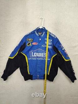 Chase Authentics Men Jacket Small Blue Cotton B Long Sleeve Nascar Lowes Coat