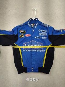 Chase Authentics Men Jacket Small Blue Cotton B Long Sleeve Nascar Lowes Coat
