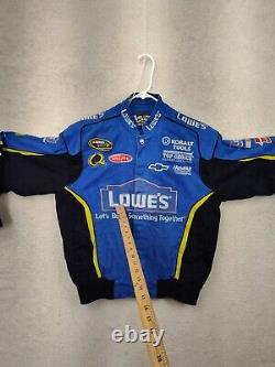 Chase Authentics Men Jacket Small Blue Cotton B Long Sleeve Nascar Lowes Coat