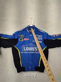 Chase Authentics Men Jacket Small Blue Cotton B Long Sleeve Nascar Lowes Coat