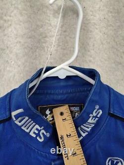 Chase Authentics Men Jacket Small Blue Cotton B Long Sleeve Nascar Lowes Coat