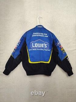 Chase Authentics Men Jacket Small Blue Cotton B Long Sleeve Nascar Lowes Coat