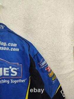 Chase Authentics Men Jacket Small Blue Cotton B Long Sleeve Nascar Lowes Coat