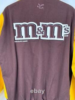 Chase Authentics Men's M&M NASCAR Jacket Size XL Brown Yellow Colorblock Cotton