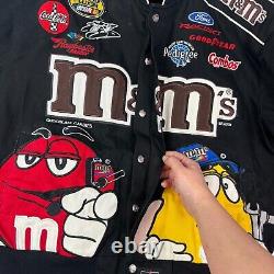 Chase Authentics Nascar M&M Jacket Mens Large Jeff Hamilton Elliot Sadler 38