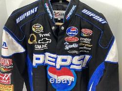 Chase Jeff Gordon Pepsi Jacket Mens Size XL Snap NASCAR Racing Black Authentic