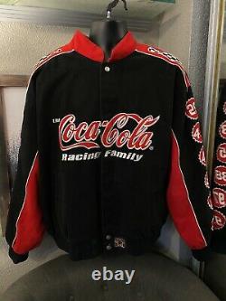 Coca-Cola Classic NASCAR Jacket Red Black White Mens Size 3XL Racing Family