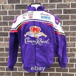 Crown Royal Chase Authentics NASCAR Racing Jacket Purple Logo Jamie Mcmurray L