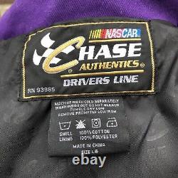 Crown Royal Chase Authentics NASCAR Racing Jacket Purple Logo Jamie Mcmurray L