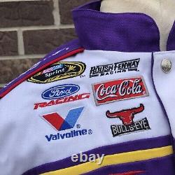 Crown Royal Chase Authentics NASCAR Racing Jacket Purple Logo Jamie Mcmurray L