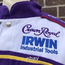 Crown Royal Chase Authentics NASCAR Racing Jacket Purple Logo Jamie Mcmurray L