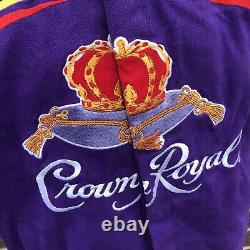 Crown Royal Chase Authentics NASCAR Racing Jacket Purple Logo Jamie Mcmurray L