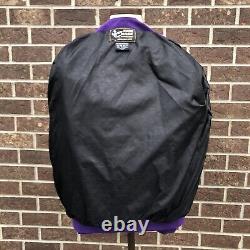 Crown Royal Chase Authentics NASCAR Racing Jacket Purple Logo Jamie Mcmurray L