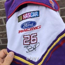 Crown Royal Chase Authentics NASCAR Racing Jacket Purple Logo Jamie Mcmurray L