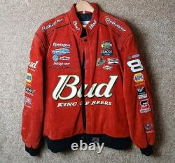 DALE EARNHARDT No. 8 BUDWEISER KING OF BEERS NASCAR RACING JACKET CHASE Size XL