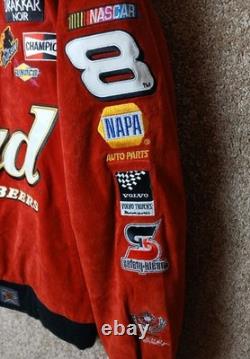 DALE EARNHARDT No. 8 BUDWEISER KING OF BEERS NASCAR RACING JACKET CHASE Size XL