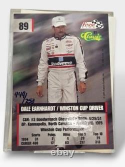 DALE EARNHARDT SR 1995 FINISH LINE RACING AUTO CARD With KEN GOLDIN COA #449/750