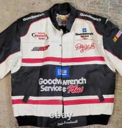 Dale Earnhardt Goodwrench Jeff Hamilton LEATHER Jacket Coat Mens NASCAR XL