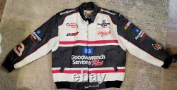 Dale Earnhardt Goodwrench Jeff Hamilton LEATHER Jacket Coat Mens NASCAR XL