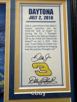 Dale Earnhardt Jr. 2010 Daytona Framed 13x16 Collage & Race-Used Tire COA