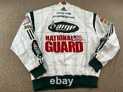 Dale Earnhardt Jr Amp Energy Jacket Racing Chase M NASCAR White Green Coat